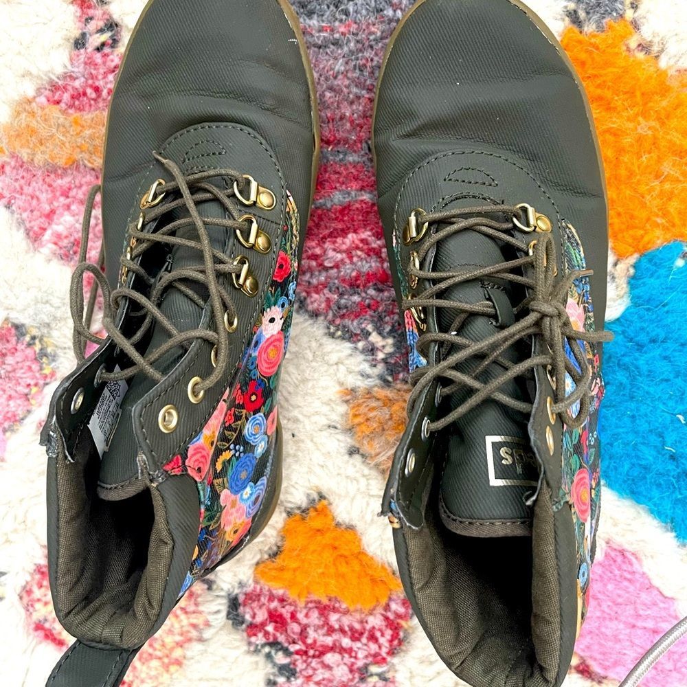 Green Keds flower rain boots waterproof